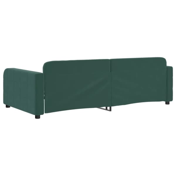 vidaXL daybed 100x200 cm velour mørkegrøn