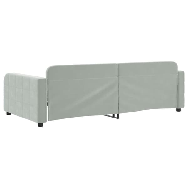 vidaXL Dagbädd ljusgrå 100x200 cm sammet