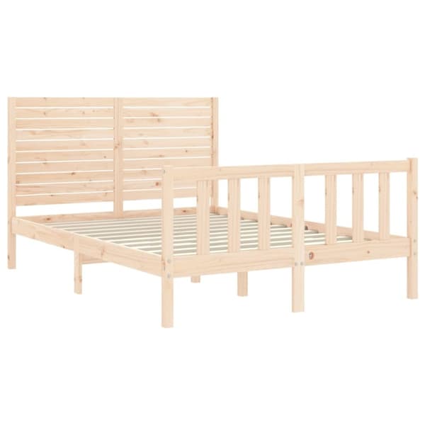 vidaXL Sengeramme uten madrass 140x200 cm heltre furu