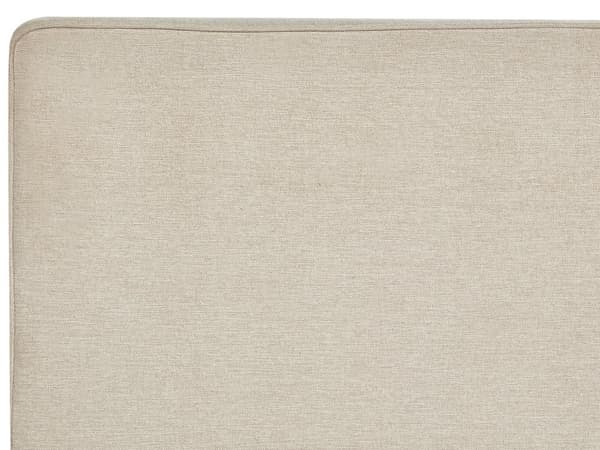 Kontinentalseng Beige Polstret Polyester med Krom Metalben 2 Personers 180 x 200 cm Komfortabel Quiltet To Mands Seng med Opbevaring
