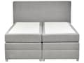 Miniatyrbillede 5 af 11: Kontinentalseng Grå Polstret Polyester med Krom Metalben 2 Personers 180 x 200 cm Komfortabel Quiltet To Mands Seng med Opbevaring
