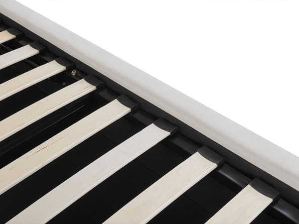 Seng med oppbevaring Fløyel Off-white 180 x 200 cm Polstret sengeramme Sengegavl Oppbevaringsplass Soverom Moderne Skandinavisk