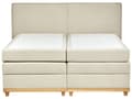 Miniatyrbillede 5 af 11: Kontinentalseng Beige Polstret Polyester 160 x 200 cm Dobbeltseng Komfortabel Quiltet To Mands Seng med Opbevaring