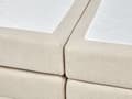 Miniatyrbillede 7 af 11: Kontinentalseng Beige Polstret Polyester 160 x 200 cm Dobbeltseng Komfortabel Quiltet To Mands Seng med Opbevaring