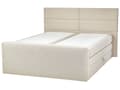Pikkukuva 4 / 11: Jenkkisänky beige 180 x 200 cm säilytystila kangasverhoilu polyesteri pussijouset napitettu puu metalli vaneri
