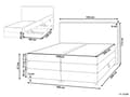 Pikkukuva 3 / 11: Jenkkisänky tummanharmaa 180 x 210 x 90 cm kangasverhoilu polyesteri pussijouset napitettu puu metalli vaneri