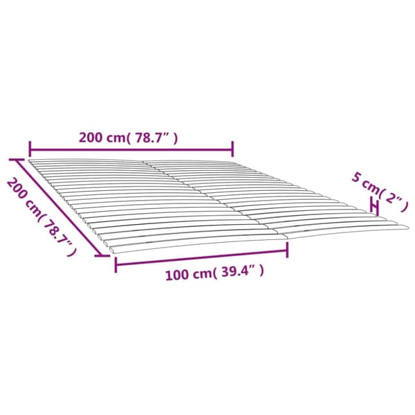 vidaXL Sängyn sälepohjat 2 kpl 48 sälettä 100x200 cm