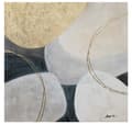 Miniatyrbilde 2 av 2: Oljemaleri 70x70cm, gull/hvit 1