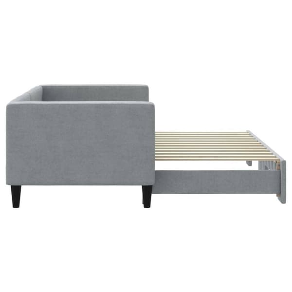 vidaXL daybed med udtræk 80x200 cm stof lysegrå