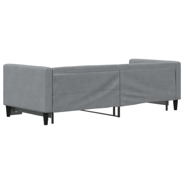 vidaXL daybed med udtræk 80x200 cm stof lysegrå