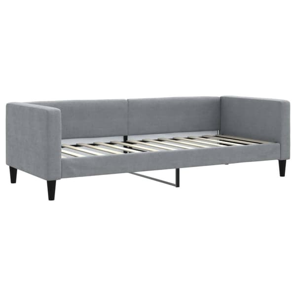 vidaXL daybed med udtræk 80x200 cm stof lysegrå
