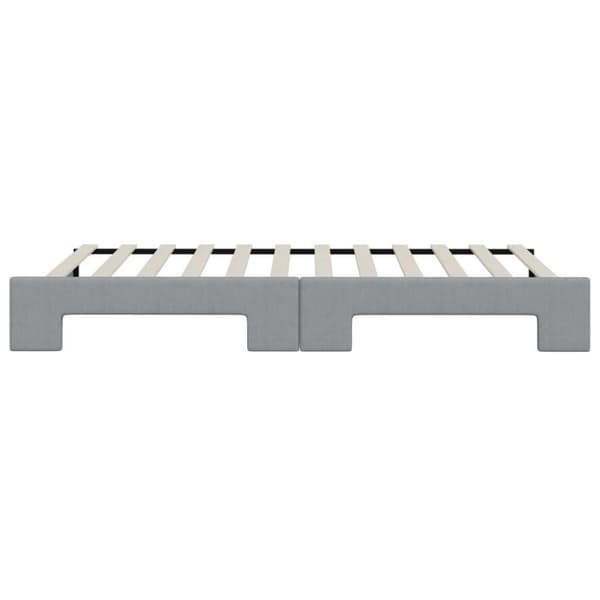 vidaXL daybed med udtræk 80x200 cm stof lysegrå