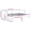 Miniatyrbillede 10 af 11: vidaXL daybed med udtræk 80x200 cm stof lysegrå