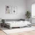 Miniatyrbillede 11 af 11: vidaXL daybed med udtræk 80x200 cm stof lysegrå