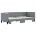 Miniatyrbillede 2 af 11: vidaXL daybed med udtræk 80x200 cm stof lysegrå