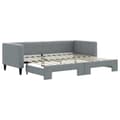 Miniatyrbillede 1 af 11: vidaXL daybed med udtræk 80x200 cm stof lysegrå