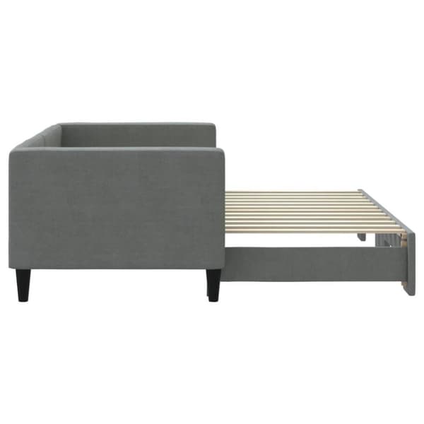 vidaXL daybed med udtræk 80x200 cm stof mørkegrå