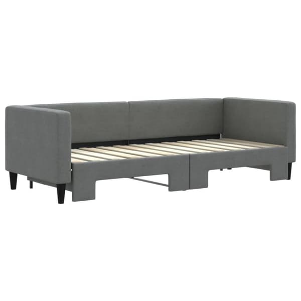 vidaXL daybed med udtræk 80x200 cm stof mørkegrå
