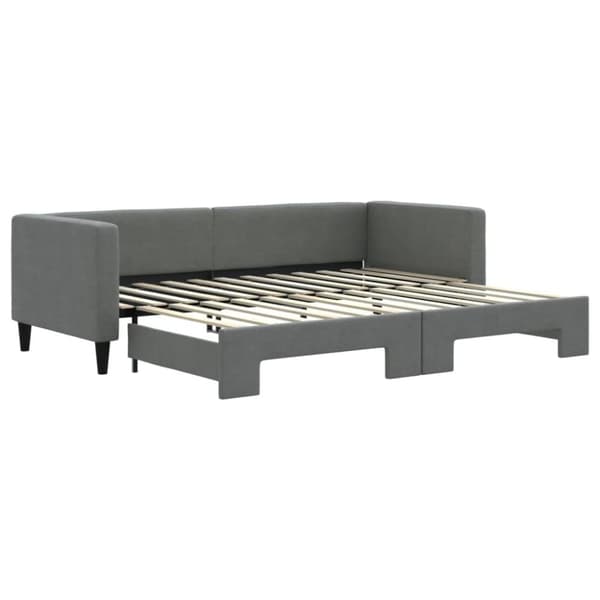 vidaXL daybed med udtræk 80x200 cm stof mørkegrå