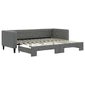 Miniatyrbillede 1 af 11: vidaXL daybed med udtræk 80x200 cm stof mørkegrå
