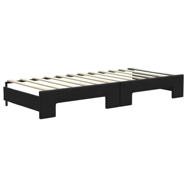 vidaXL Dagbädd utdragbar svart 80x200 cm tyg