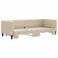 Miniatyrbillede 2 af 11: vidaXL daybed med udtræk 80x200 cm stof cremefarvet