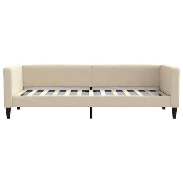 vidaXL Dagbädd utdragbar gräddvit 80x200 cm tyg