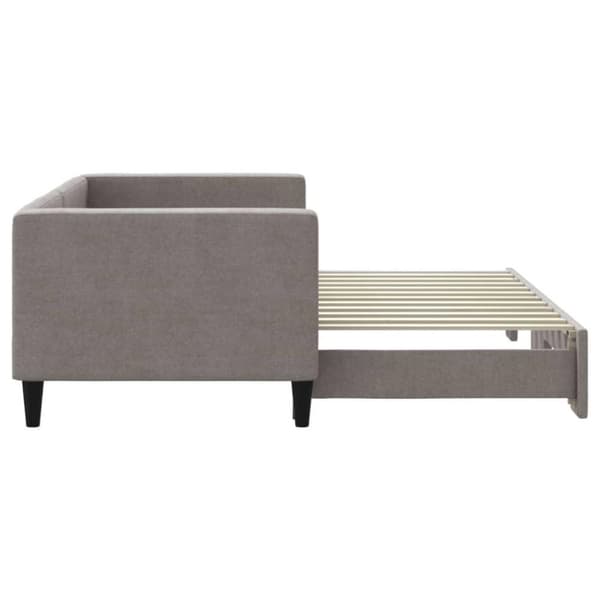 vidaXL daybed med udtræk 80x200 cm stof gråbrun