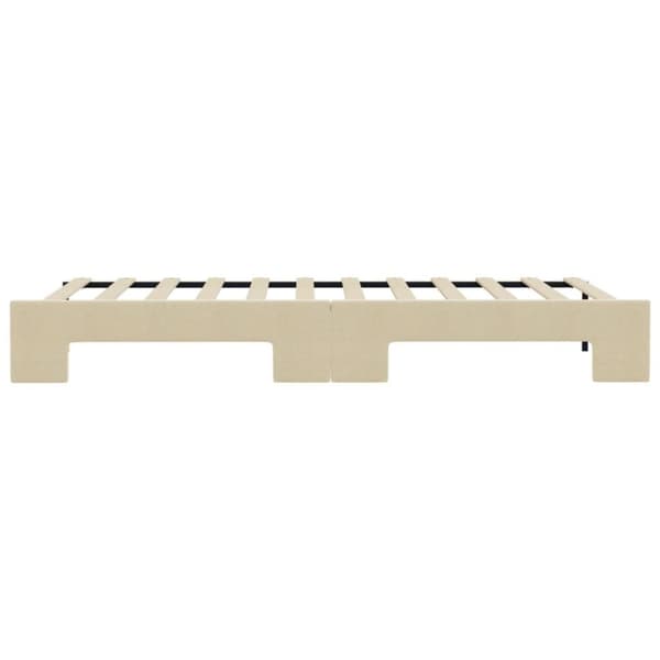 vidaXL daybed med udtræk 80x200 cm stof cremefarvet