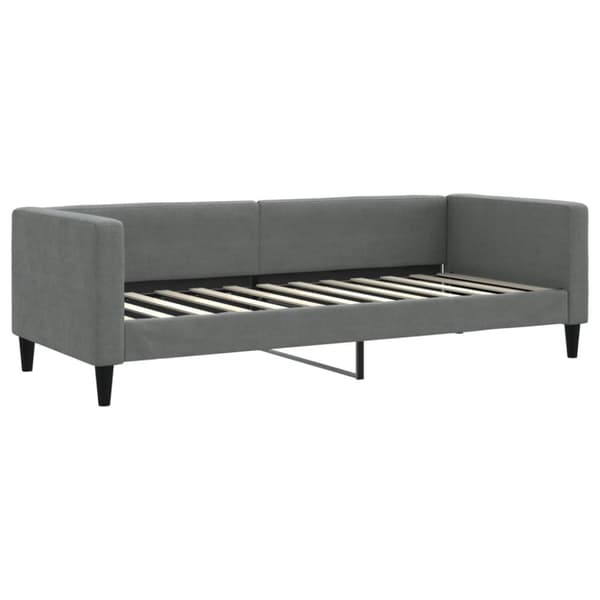vidaXL Dagbädd med madrasser utdragbar mörkgrå 80x200 cm tyg