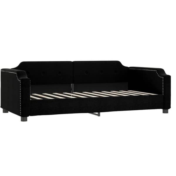 vidaXL Dagbädd utdragbar svart 80x200 cm tyg