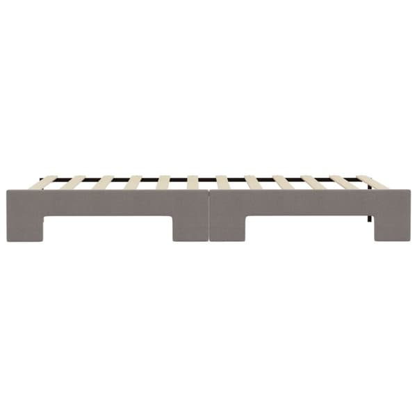 vidaXL daybed med udtræk 80x200 cm stof gråbrun