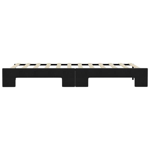 vidaXL Dagbädd utdragbar svart 100x200 cm tyg