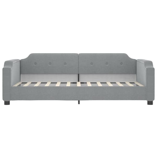 vidaXL daybed med udtræk 80x200 cm stof lysegrå