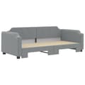 Miniatyrbillede 2 af 11: vidaXL daybed med udtræk 80x200 cm stof lysegrå