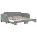 Miniatyrbillede 1 af 11: vidaXL daybed med udtræk 80x200 cm stof lysegrå