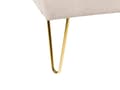 Miniatyrbilde 9 av 10: Dobbeltseng Beige Stofftrekk 140 x 200 cm Metallben Sengegavl Retro design Soverom
