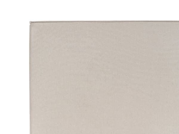 Beige polstret seng med opbevaring 180 x 200 cm med ramme og nakkestøtte moderne til soveværelset