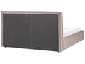 Miniatyrbillede 7 af 11: Beige grå polstret seng med opbevaring 180 x 200 cm med ramme og nakkestøtte moderne til soveværelset