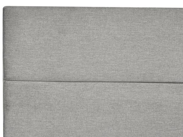 Divansäng med förvaring 160 x 200 cm Ljjusgrå klädsel med Bonell Resårmadrass
