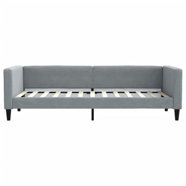 vidaXL Dagbädd med madrass ljusgrå 80x200 cm tyg