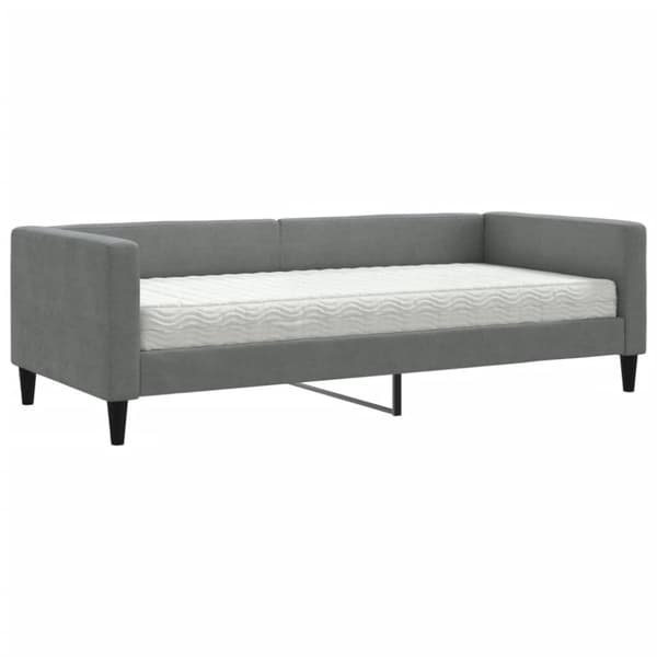 vidaXL daybed med madras 90x190 cm stof mørkegrå