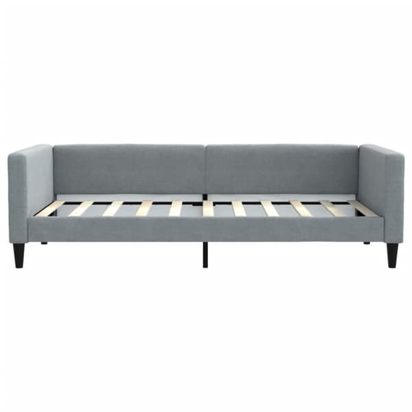 vidaXL Dagbädd med madrass ljusgrå 90x190 cm tyg