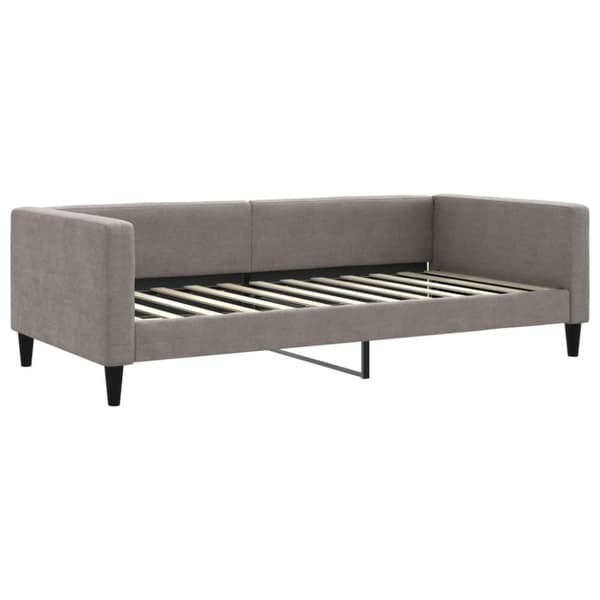 vidaXL Dagbädd med madrass taupe 100x200 cm tyg