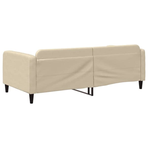 vidaXL Dagbädd gräddvit 100x200 cm tyg