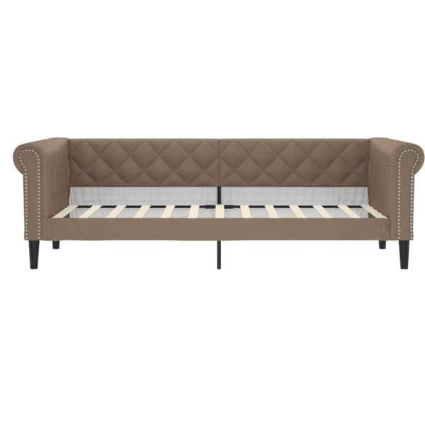 vidaXL Dagbädd cappuccino 90x200 cm konstläder