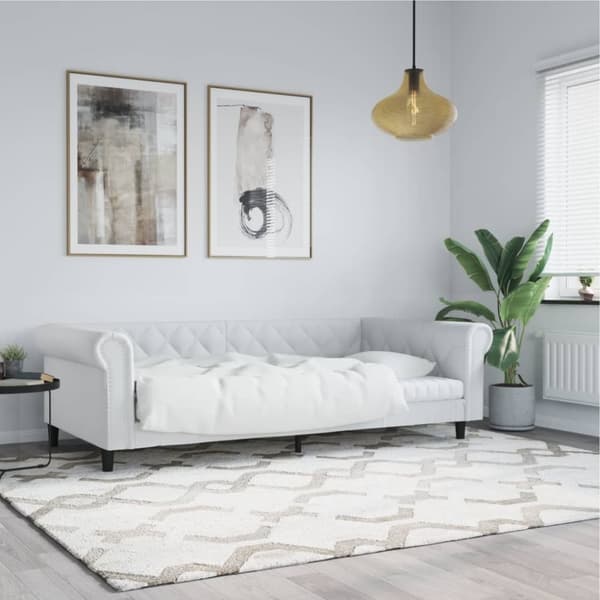 vidaXL Dagbädd vit 100x200 cm konstläder