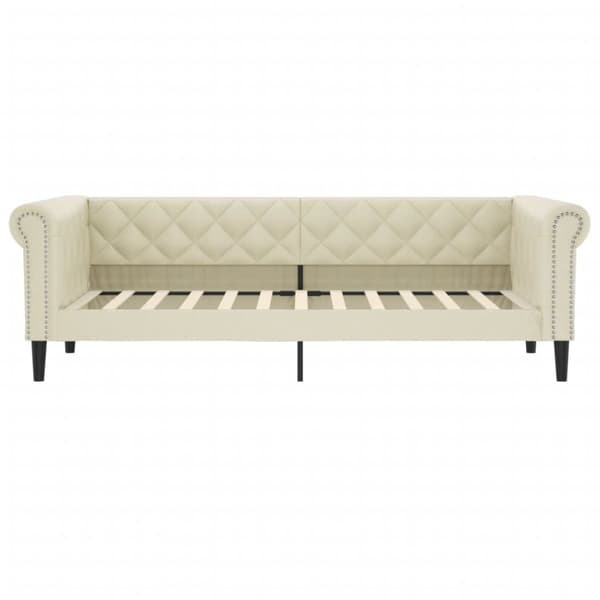 vidaXL daybed 90x200 cm kunstlæder cremefarvet