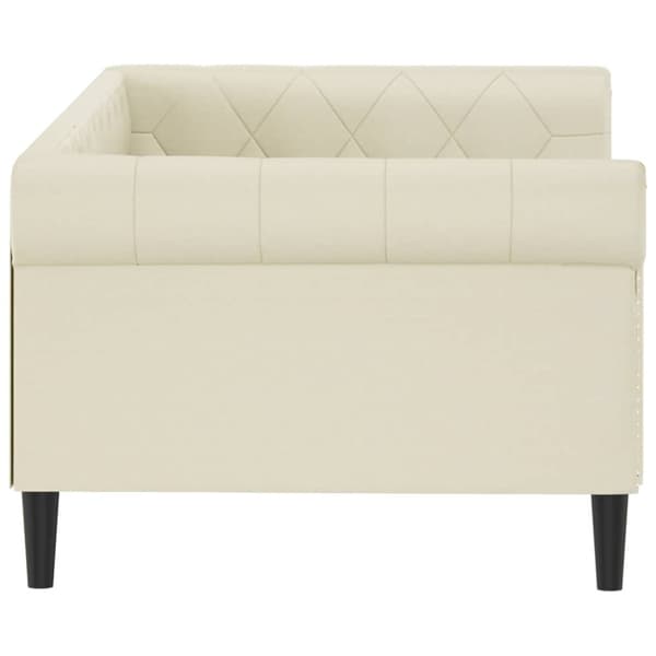 vidaXL daybed 90x200 cm kunstlæder cremefarvet