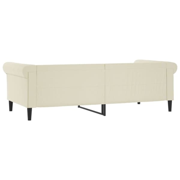 vidaXL daybed 90x200 cm kunstlæder cremefarvet
